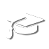 graduation cap student loan icon