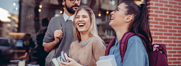Students laughing